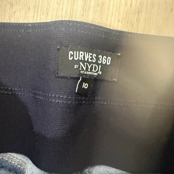 NYDJ Curves 360 Sculpt Pull On Jegging Jeans Release Hem Crop Jeans Size 10 - Picture 5 of 7